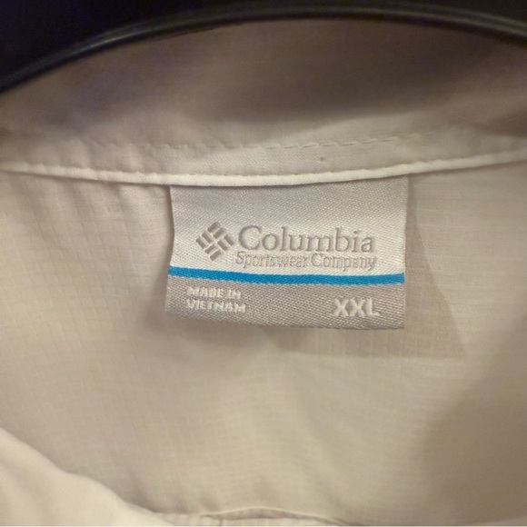 Columbia men’s red eagle lake short sleeve button up shirt, white size XXL - Picture 3 of 5